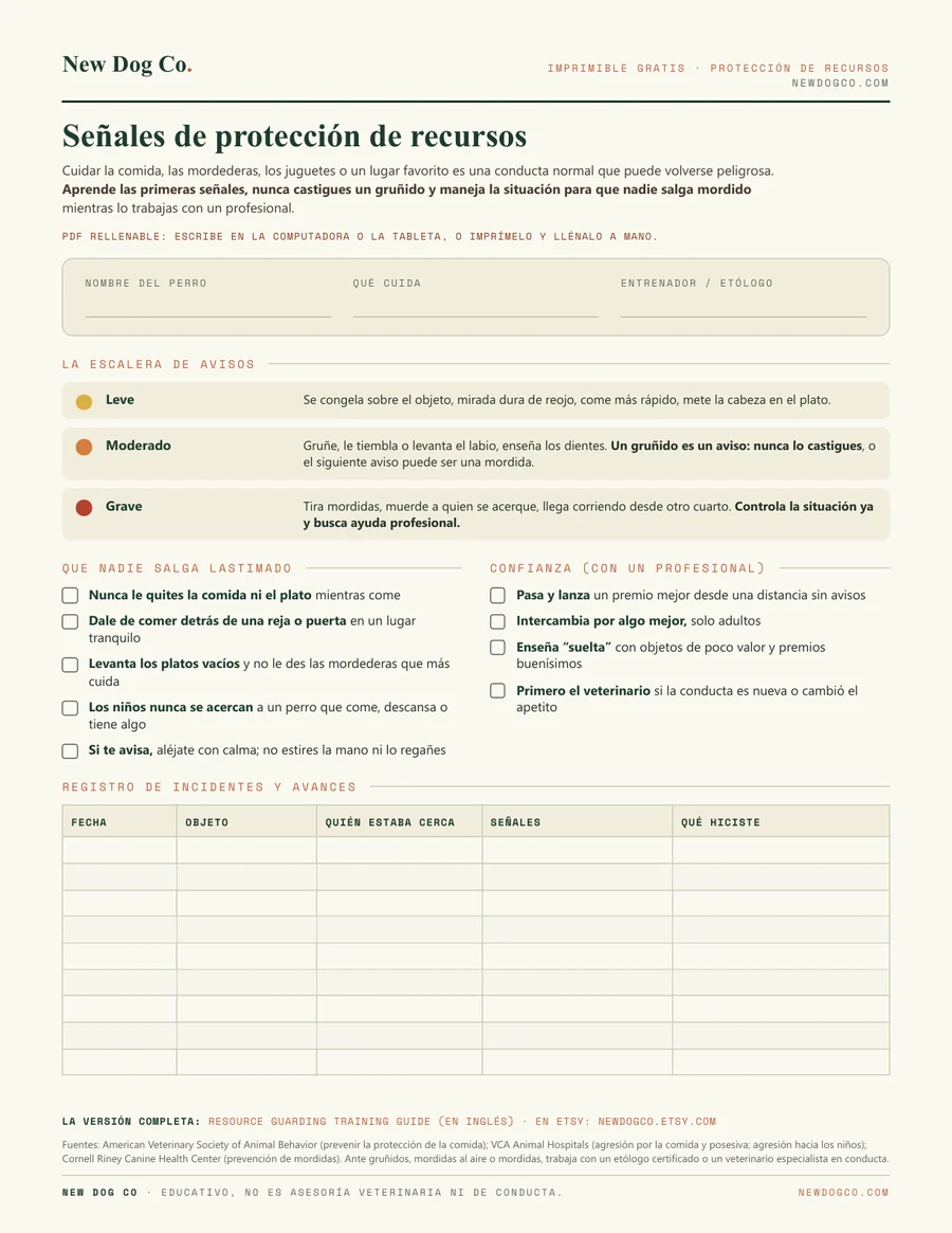 Señales de protección de recursos: vista previa del PDF imprimible