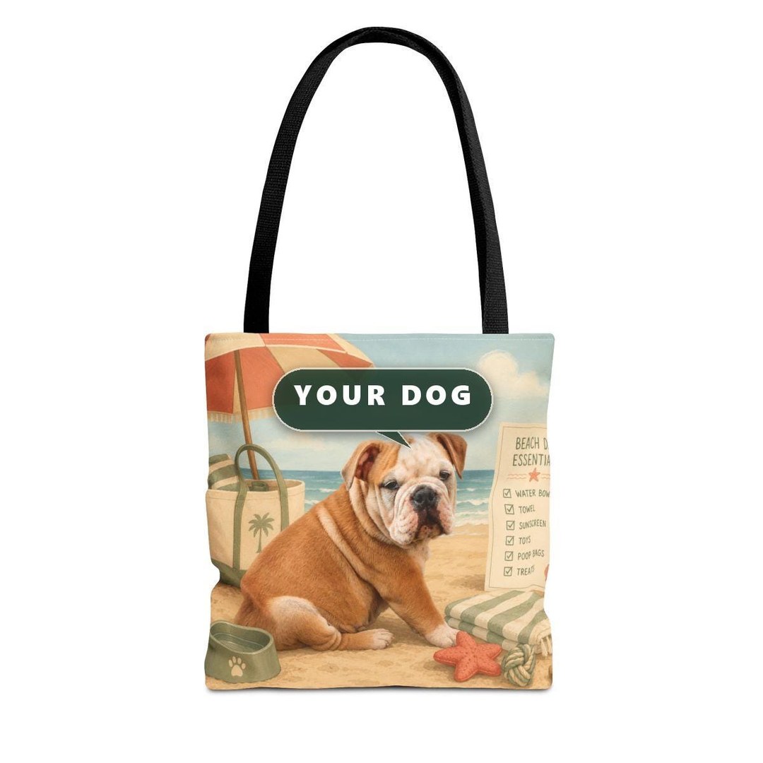 Custom Dog Portrait Tote Bag