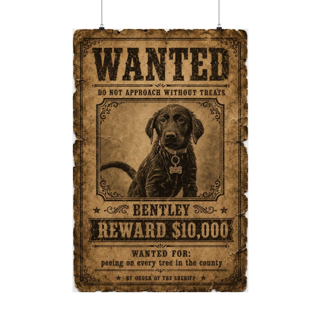 Custom Pet 'Wanted' Poster